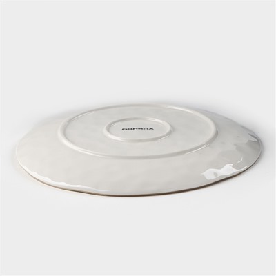 Тарелка Доляна «Космос», d=27.5 см, фарфор, белая, красная