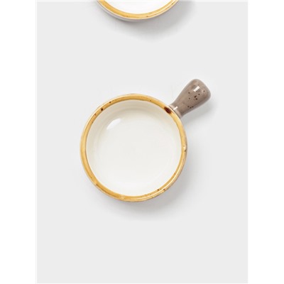 Кокотницы Magistro «Церера», набор 2 шт., 100 мл, d=7.5 см, фарфор, коричневые