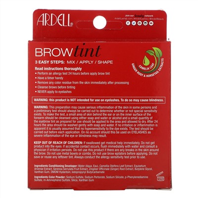 Ardell, Brow Tint, Light Brown, 5 Piece Set