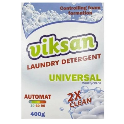Стиральный порошок 2X CLEAN UNIVERSAL автомат, 400г