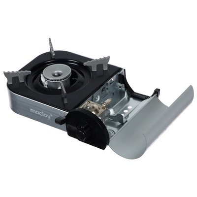 Плита газовая портативная maclay, для кемпинга, 20×25×9 см, серая