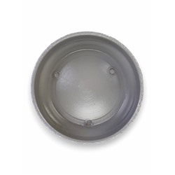 Горшок для цветов «Бонсай», для кактусов и суккулентов, 2 л, d=22 см, h=7 см, керамика, с поддоном, серый