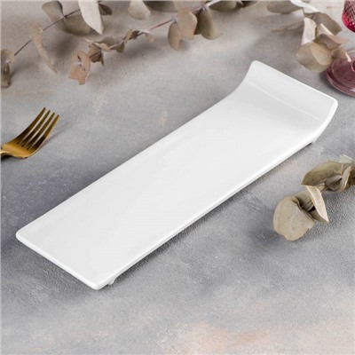 Блюдо Wilmax, 30,5×9,5 см, фарфор, цвет белый