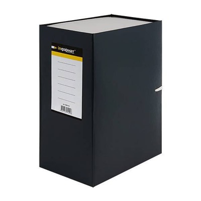Короб архивный бумвинил 140мм с завязками разборный черный ВA91140K inФОРМАТ