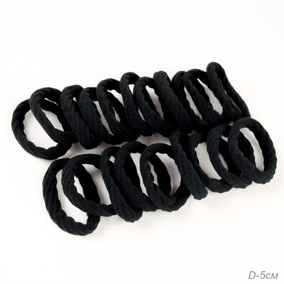 Резинка для волос набор 20 штук / YAN-6 /уп 1/черная