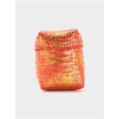 Корзинка плетёная «Голден», 16×16×23 см, розовая