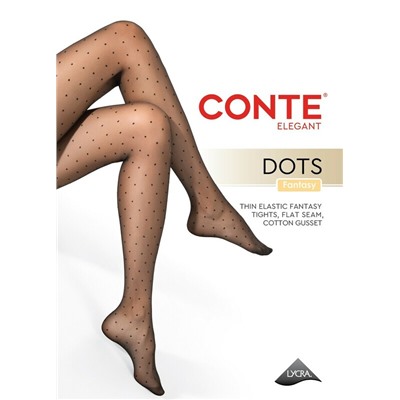 Фантазийные CONTE DOTS Колготки женские в горошек