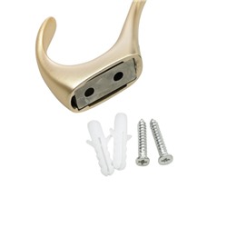 Крючок мебельный CAPPIO HEEL, двухрожковый, цвет сатиновое золото