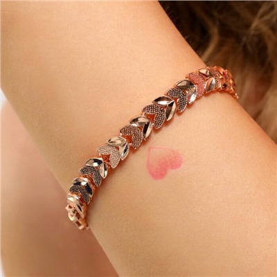 Браслет на руку ювелирной бижутерии коллекция "Дубай", покрытие позолота, арт.213.962