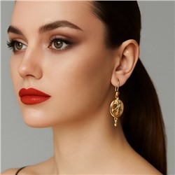 Серьги самовары ювелирная бижутерия коллекция "Дубай" покрытие позолота, арт.215.528