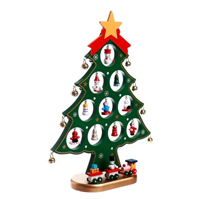 Игрушка с крючками «Новый год! Ёлочка», 13 игрушек, 8 колокольчиков