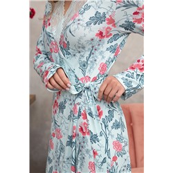 Халат ночной женский Mia Cara SS23WJ330 Blueberry Night