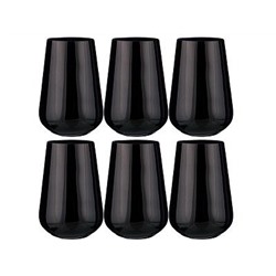 Набор стаканов 380мл 6шт SANDRA SPRAYED BLACK h=12,5см
