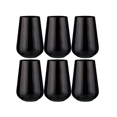 Набор стаканов 380мл 6шт SANDRA SPRAYED BLACK h=12,5см