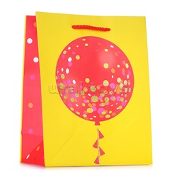 Бумажный пакет для сувенирной продукции с ламинацией, с шириной основания 17,8 cм, плотность бумаги 140 г/м2 / 17,8*22,9*9,8см арт.87951