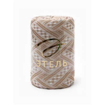 Плед с бахромой «Этель» Home, 130×180 см, бежевый, жаккард