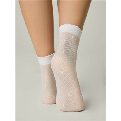 CONTE Тонкие носки в горошек на сетке MONA