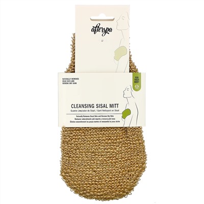 AfterSpa, Cleansing Sisal Mitt, 1 Mitt