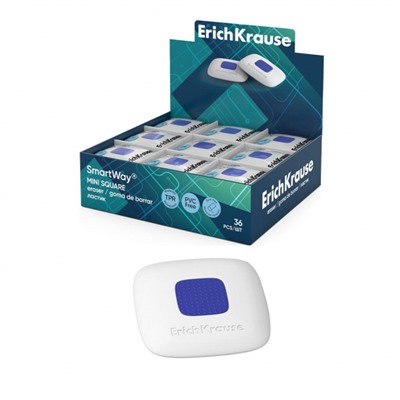 Ластик EK45554 Smart Mini квадрат с держателем 39х39х9 мм ErichKrause