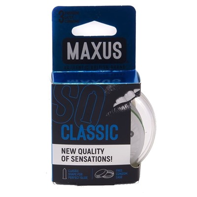 Классические презервативы в пластиковом кейсе MAXUS AIR Classic - 3 шт.