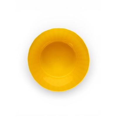 Горшок для цветов с поддоном «Ротанг», 3 л, d=17 см, h=17 см, пластиковый, жёлтый