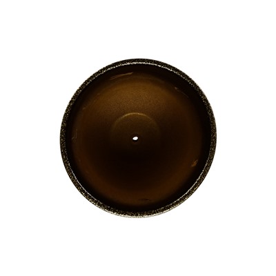 УЦЕНКА Горшок цветочный с поддоном 5л, темное золото керамика, "Золото" (М)