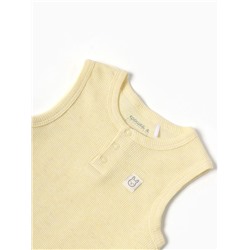 Боди без рукавов Крошка Я Melange, рост 68-74, жёлтое