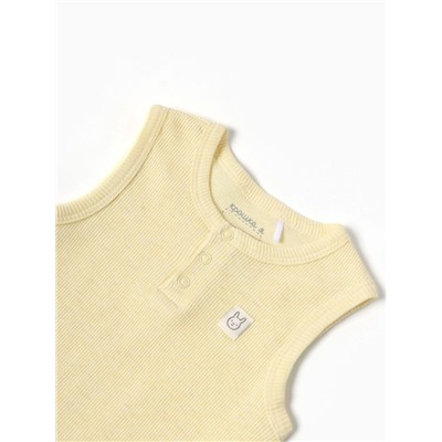 Боди без рукавов Крошка Я Melange, рост 68-74, жёлтое
