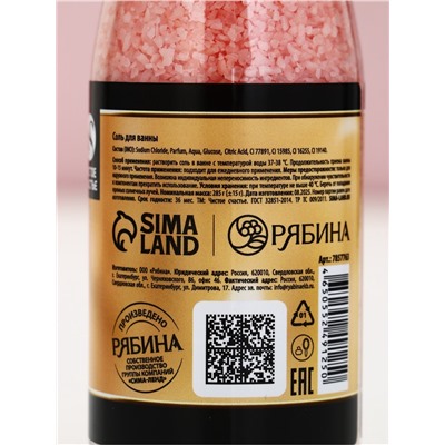 Соль для ванны «Море счастья!», 285 г, аромат розы, Чистое счастье