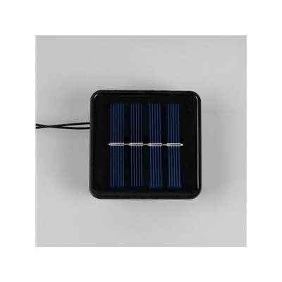 Гирлянда «Нить», 2.7 м, с насадками «Белые шары», уличная, IP44, 10 LED, 8 режимов, солнечная батарея, тёмная нить, свечение тёплое белое