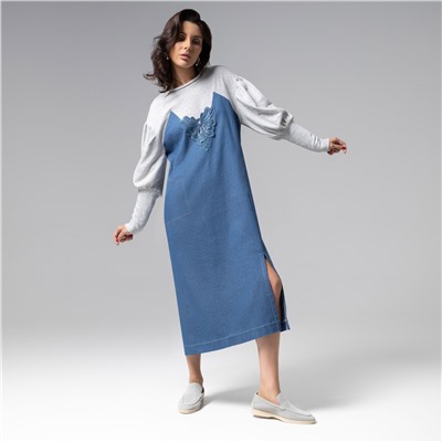 Платье из джинсы с вышивкой, Блеск будней