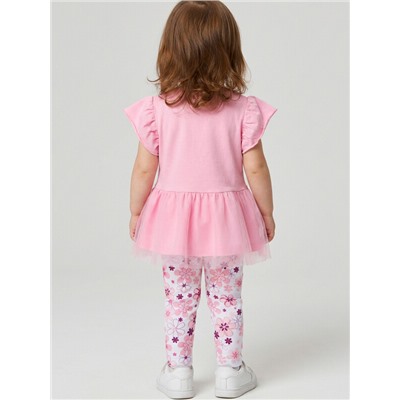 Брюки детские трикотажные для девочек (легинсы), 2 пары в комплекте