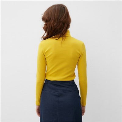 Водолазка женская MINAKU: Basic line, размер 50, цвет горчица