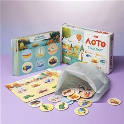 Лото Развивающее "Транспорт" 158х130мм 6 полей 36 фишек коробка (093415) 35310 Хатбер