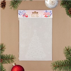 Наклейки новогодние «Ёлка белая», 40×30 см