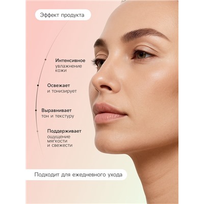 Тоник для лица увлажняющий NATURE ME с гидролатом розы, 320 мл