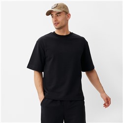 Футболка мужская из органического хлопка MINAKU REGULAR FIT: чёрная, р-р 44