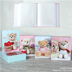 Фотоальбом 40 фото 10x15 Мишки / 9551 /уп 72/