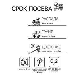 Семена цветов Астра карликовая «Тысяча чудес», тёмно-синяя, 0.2 г, однолетник, «Семена Алтая»