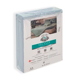 Простыня на резинке 2-спальная KUPU-KUPU, 160×200+20 см, голубая, трикотаж