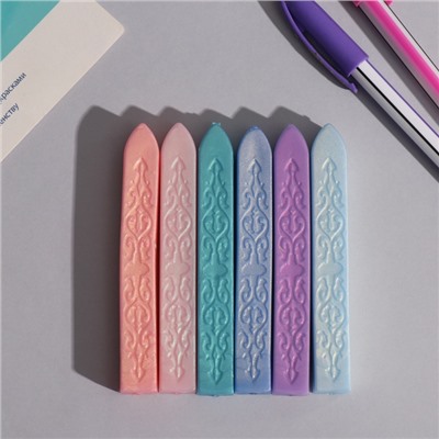 Сургуч для печати стержень «Хвост русалки», набор 6 шт., 14.9×16.3 см