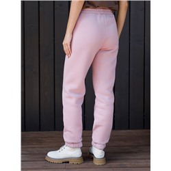 Брюки джоггеры теплые из футера трехнитики c начесом