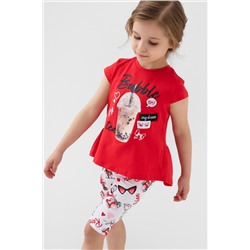 Комплект трикотажный для девочек: джемпер (футболка), брюки (легинсы укороченные) PLAYTODAY, 1243947