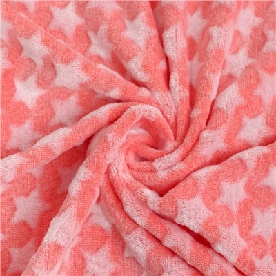 Плед «Звездочки» цвет розовый 160×200 см, пл. 210 г/м², 100% п/э