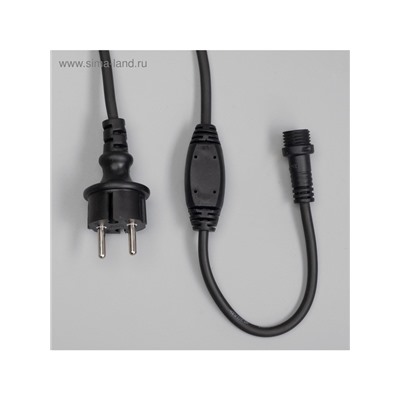 Гирлянда «Занавес» 2×1.5 м, IP65, УМС, тёмная нить каучук, 300 LED, свечение мульти, 220 В