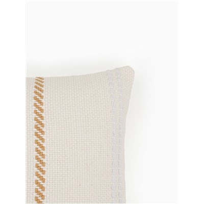 Наволочка декоративная с вышивкой SL Home, 45×45 см, хлопок 100%, молочная