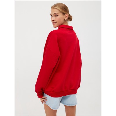 Свитшот женский MINAKU: Casual Collection, красный, размер 44
