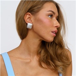 Серьги геометрические квадратные, цвет: серебристый, арт.001.577