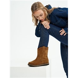 Казаки женские рыжие на меху, войлок