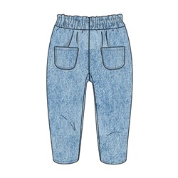 Брюки детские текстильные джинсовые для девочек